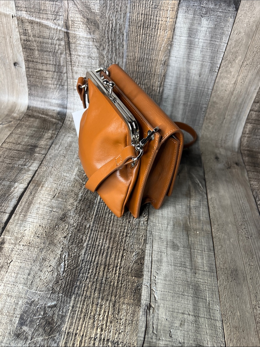 Kee Kain Two-in-One Detachable Mini Brown Leather Crossbody Bag - Picture 3 of 12